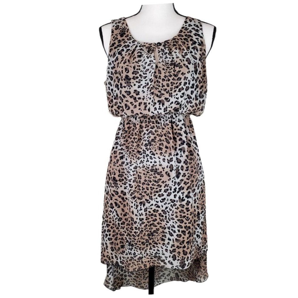Delirious Leopard Hi-LO Sleeveless Dress Size L